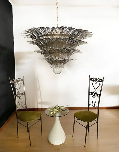 Murano Palmette Smoked Chandelier