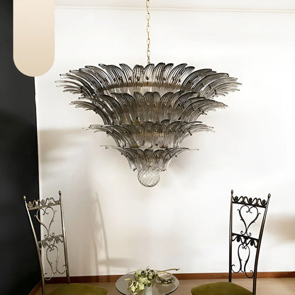 Murano Palmette Smoked Chandelier