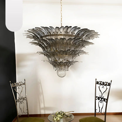 Murano Palmette Smoked Chandelier