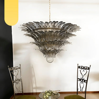 Murano Palmette Smoked Chandelier