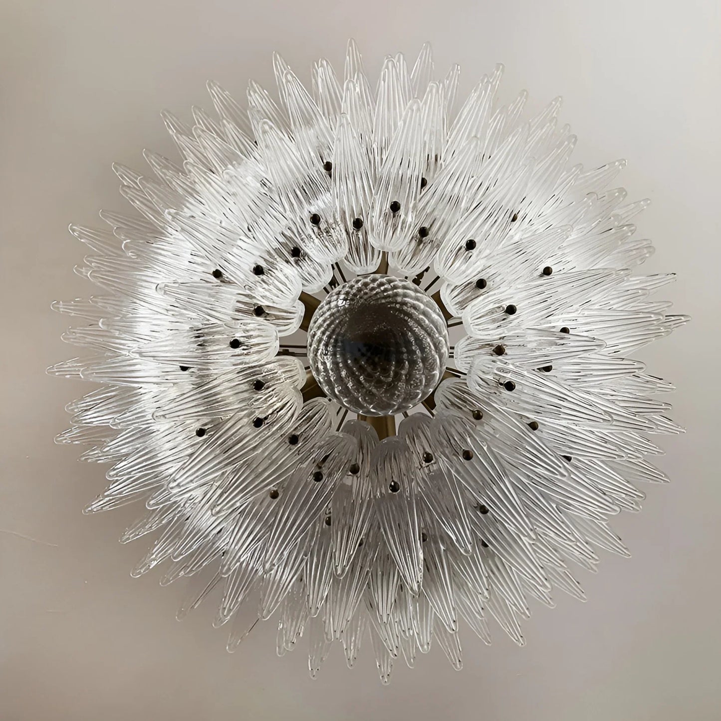 Murano Palmette Transparent Chandelier