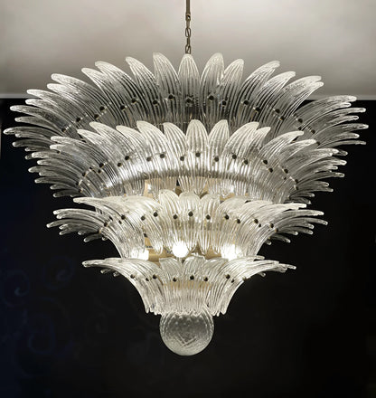 Murano Palmette Transparent Chandelier