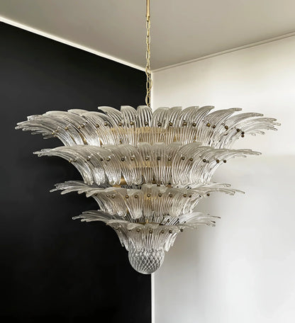 Murano Palmette Transparent Chandelier