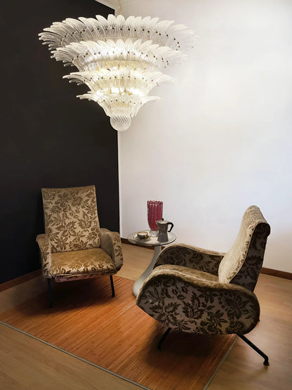Murano Palmette Transparent Chandelier