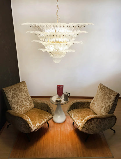 Murano Palmette Transparent Chandelier