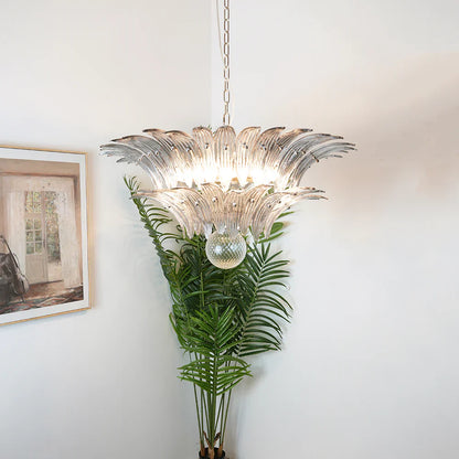 Murano Palmette Smoked Chandelier