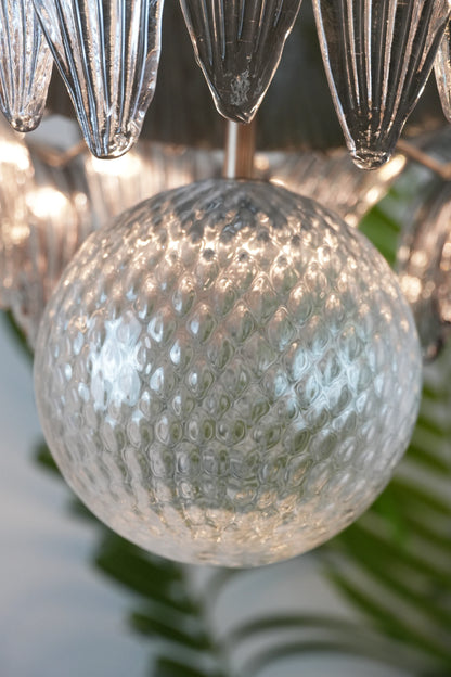 Murano Palmette Smoked Chandelier