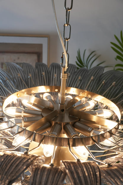 Murano Palmette Smoked Chandelier