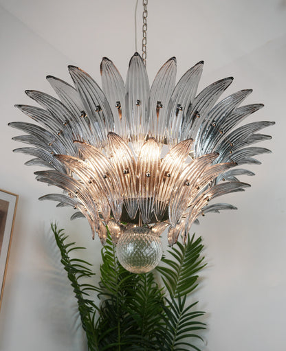 Murano Palmette Smoked Chandelier