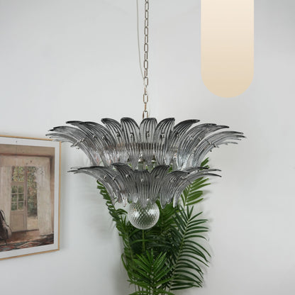 Murano Palmette Smoked Chandelier