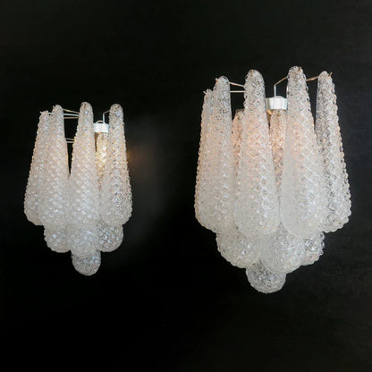 Murano Petals White Wall Light