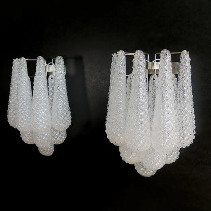 Murano Petals White Wall Light