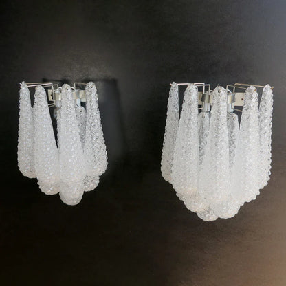 Murano Petals White Wall Light