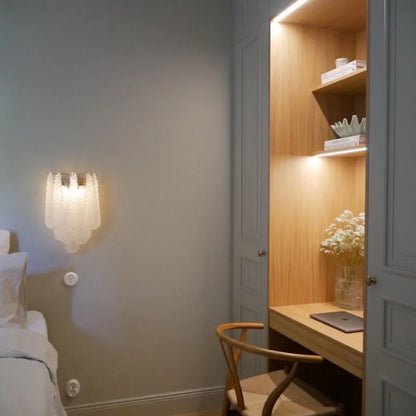 Murano Petals White Wall Light