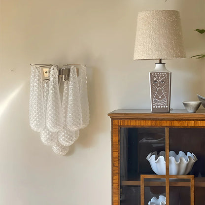 Murano Petals White Wall Light