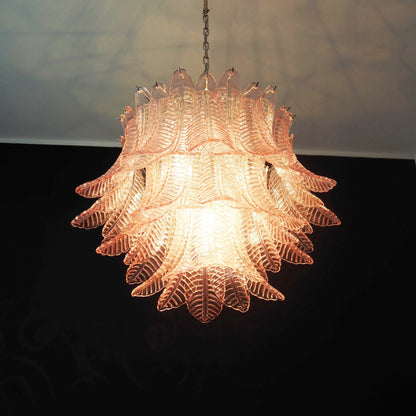 Murano Pink Ferns Glass Chandelier