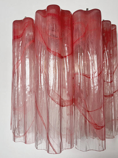 Murano Pink Glass Tube Wall Lamp