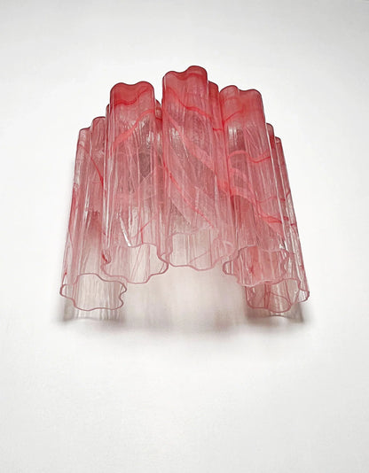 Murano Pink Glass Tube Wall Lamp