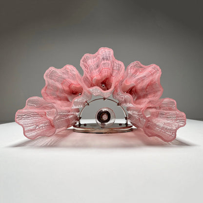 Murano Pink Glass Tube Wall Lamp