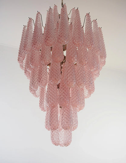 Murano Pink Petals Glass Chandelier