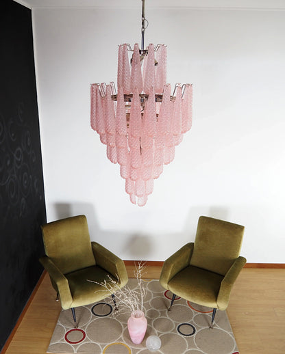 Murano Pink Petals Glass Chandelier