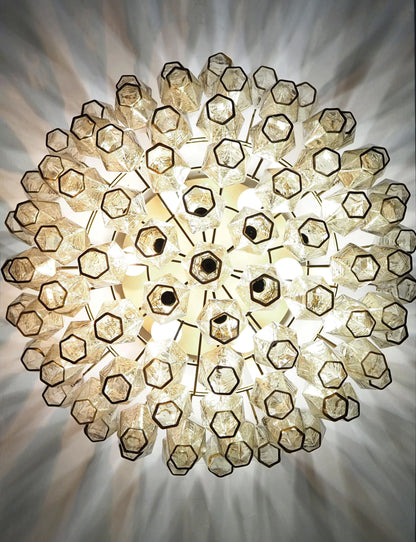 Murano Poliedri Smoked Ceiling Light