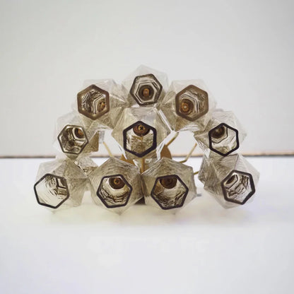 Murano Poliedri Smoked Glass Wall Sconces