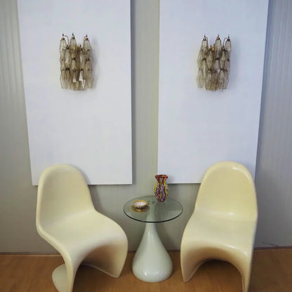 Murano Poliedri Smoked Glass Wall Sconces