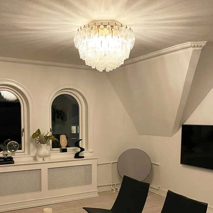 Murano Poliedri Transparent Ceiling Light