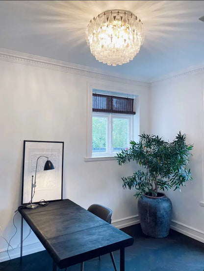 Murano Poliedri Transparent Ceiling Light