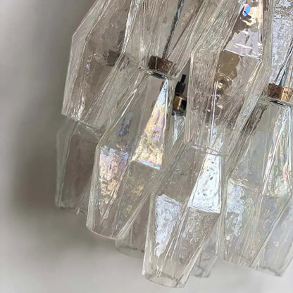 Murano Poliedri Transparent Glass Wall Sconces