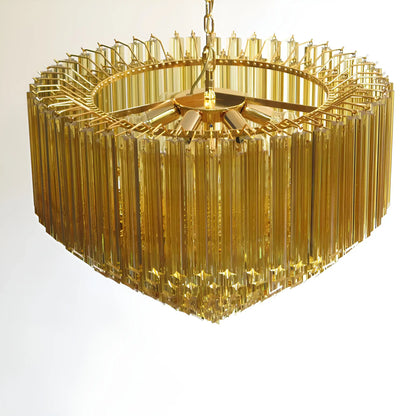 Murano Prisms Amber Chandelier