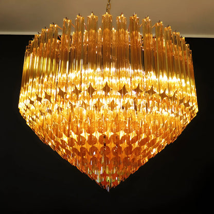 Murano Prisms Amber Chandelier