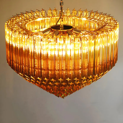 Murano Prisms Amber Chandelier
