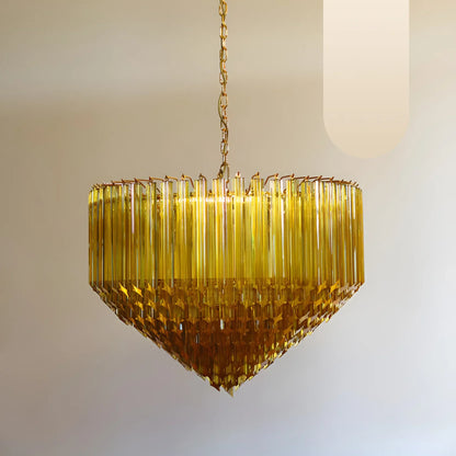 Murano Prisms Amber Chandelier