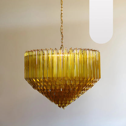 Murano Prisms Amber Chandelier