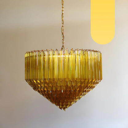 Murano Prisms Amber Chandelier