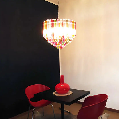 Murano Prisms Multicolored Chandelier