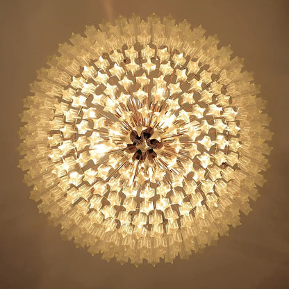 Murano Quadriedri Prisms Transparent Chandelier