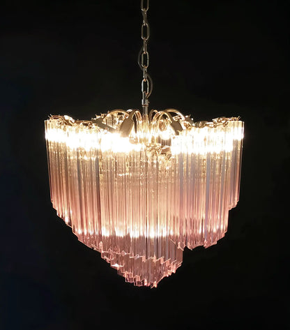 Murano Shaded Pink Prism Chandelier