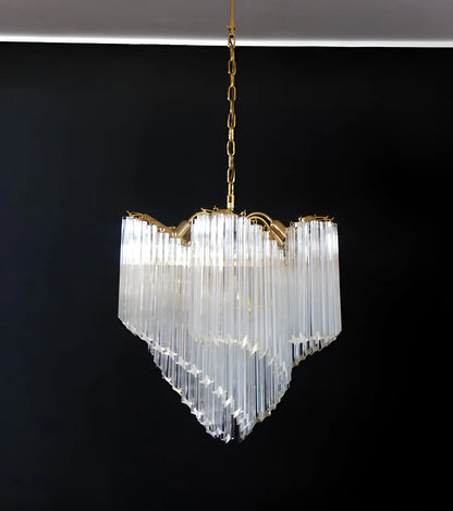 Murano Shaded Trasparent Prism Chandelier