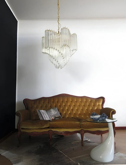 Murano Shaded Trasparent Prism Chandelier