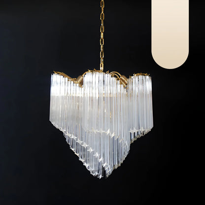Murano Shaded Trasparent Prism Chandelier