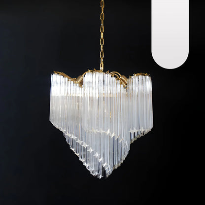 Murano Shaded Trasparent Prism Chandelier