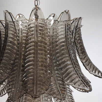 Murano Smoked Ferns Glass Chandelier