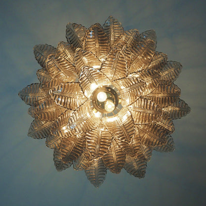 Murano Smoked Ferns Glass Chandelier