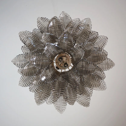 Murano Smoked Ferns Glass Chandelier