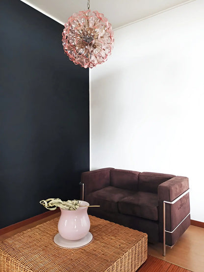 Murano Sputnik Poppy Pink Chandelier