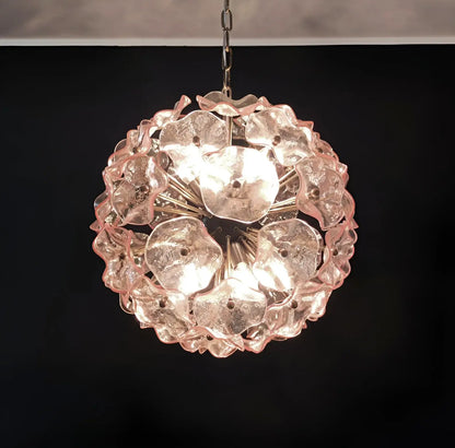 Murano Sputnik Poppy Pink Chandelier