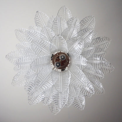Murano Transparent Ferns Glass Chandelier
